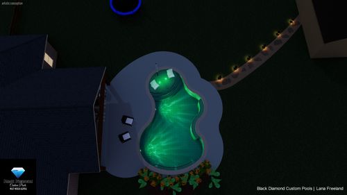 Custom Pool Design for Black Diamond Custom Pools LLC in Azle, TX