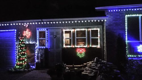 Christmas Light Installation for LLS Property Solutions in Big Rapids, MI