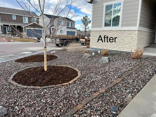 Mulch Installation for Top of The Edge Landscape in Peyton,  CO