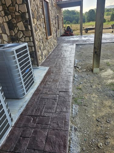 Stamped Concrete Installation for AXC LLC in Knoxville, TN