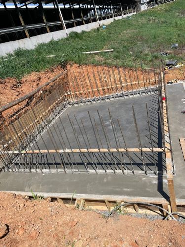 Rebar installation for J & Son Construction LLC in Forest City, NC