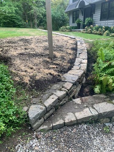 Retaining Wall Construction for Ovidio's Landscaping in Westchester County, NY