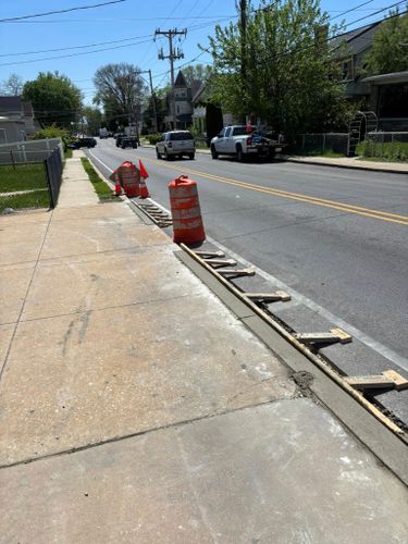 Sidewalk Construction for DiMaggio & Son's Masonry in Aston, PA