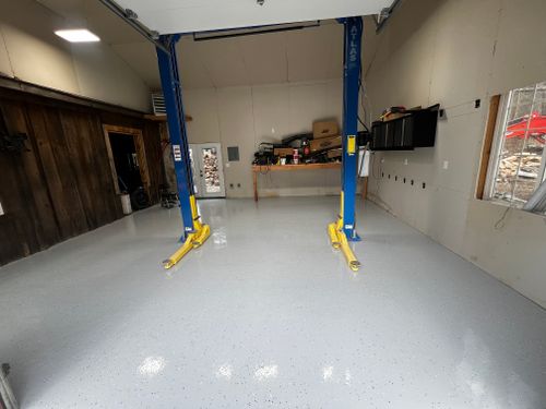 Epoxy floors for Green Valley Painting in Thompson, CT