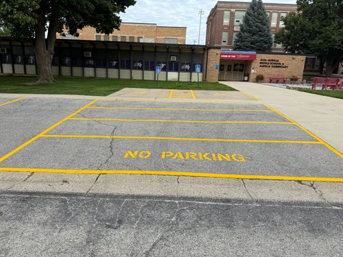 Line Striping for Midwest Line Striping LLC in Spirit Lake, IA