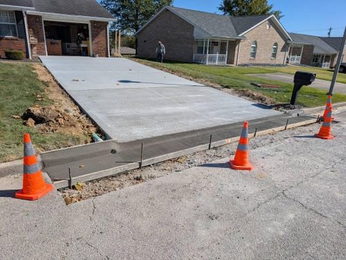 Driveway Construction for J&S Mowing & More in Huntingburg, IN