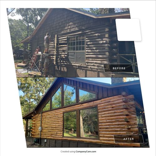 Log Home Finishing for Moss Construction in Longview, TX