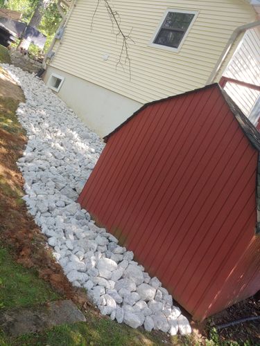 French Drains for VQ Land & Stone in St. Louis, MO