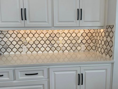 Kitchen Counter Tiling for Zenus Custom Tile in Kansas City, MO