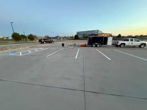 Line Striping for Midwest Line Striping LLC in Spirit Lake, IA