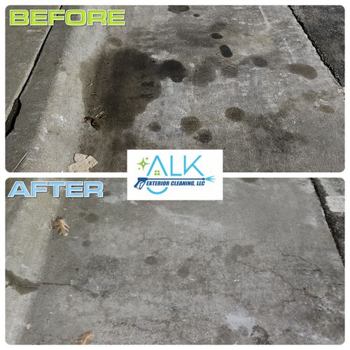 Concrete Cleaning for ALK Exterior Cleaning, LLC in Burden, KS