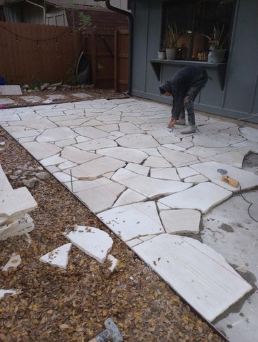 Natural Stone Hardscape for Guzman's Landscaping Services in Austin, TX