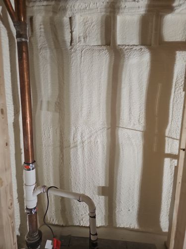 Spray foam insulation for Blue Mountain Construction in Roundup, MT