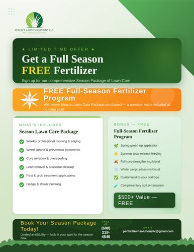  for Perfect Lawn Solutions LLC in Marshall, WI