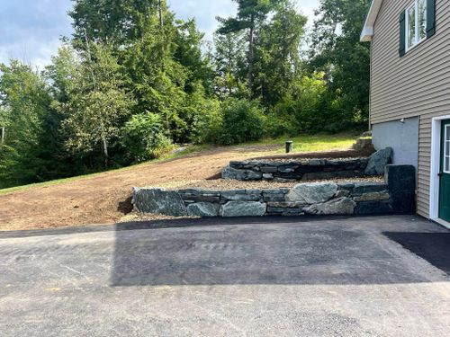 Retaining Wall Construction for JKT Contracting in Keene, NH