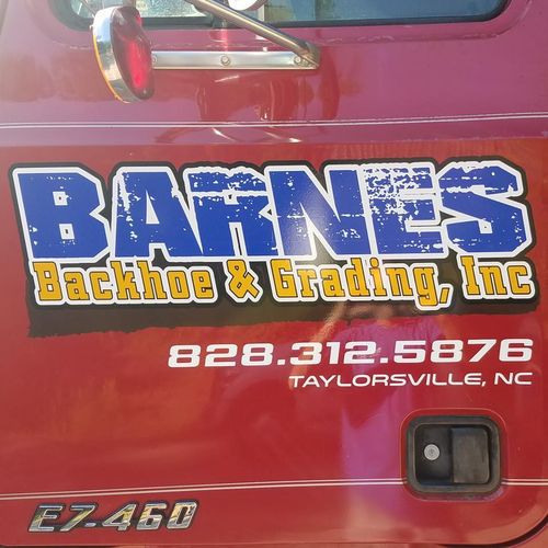 Site Grading for Barnes Backhoe & Grading in Taylorsville, NC
