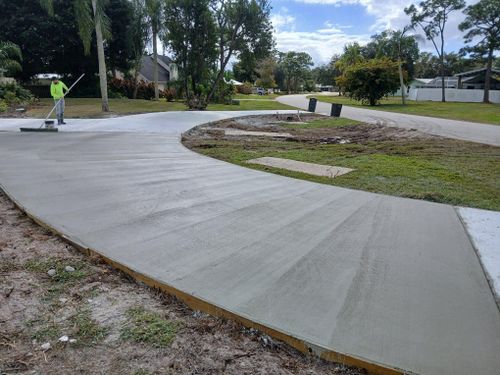 Sidewalk Installation for Harris Sons Construction in Port Saint Lucie, FL