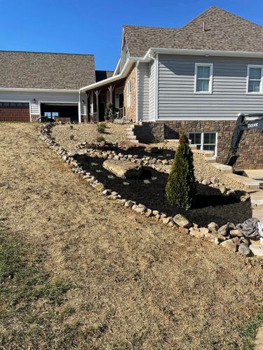 Retaining Wall Construction for Simmons Brothers Investments in Pounding Mill, VA