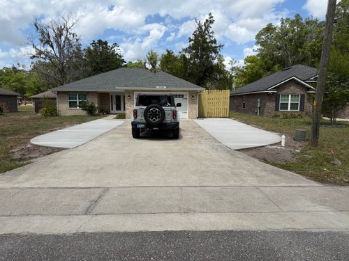 Driveway Construction for Sloan's Concrete in Hilliard, FL