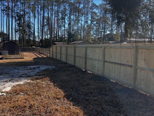 Wood Fence Installation for Madden Fencing Inc. in St. Johns, Florida