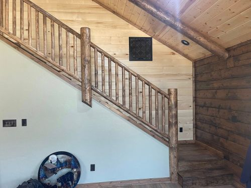 Log Home Finishing for Moss Construction in Longview, TX