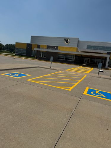 Line Striping for Midwest Line Striping LLC in Spirit Lake, IA