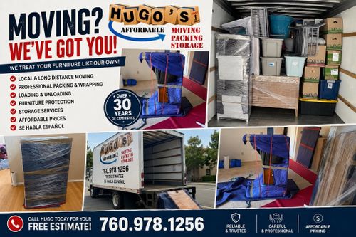  for Hugo’s Affordable Moving Labor in San Diego, CA