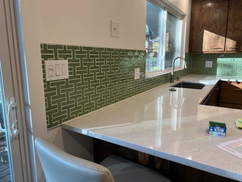 Kitchen Counter Tiling for Zenus Custom Tile in Kansas City, MO