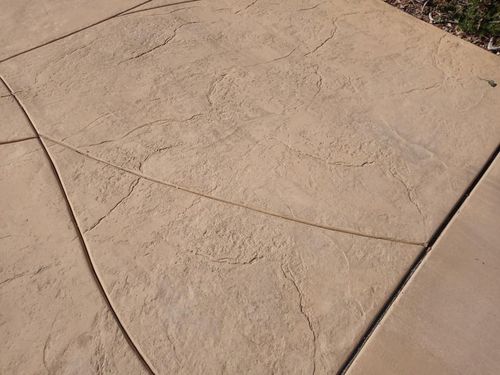 Stamped Concrete Installation for David Cordrey Concrete Construction in Hemet, CA