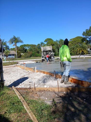 Sidewalk Installation for Harris Sons Construction in Port Saint Lucie, FL