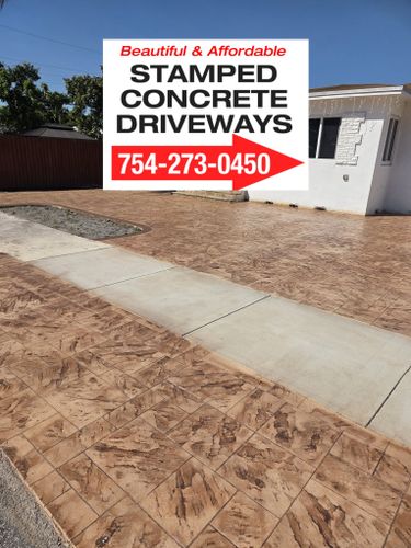 Concrete Slab Construction for Beautiful and Affordable Stamped Concrete by Castilla Concrete Finish Design Corp in Sunrise, FL