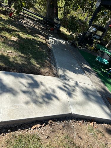 Sidewalk Installation for Walker Concrete LLC in Kahoka, MO