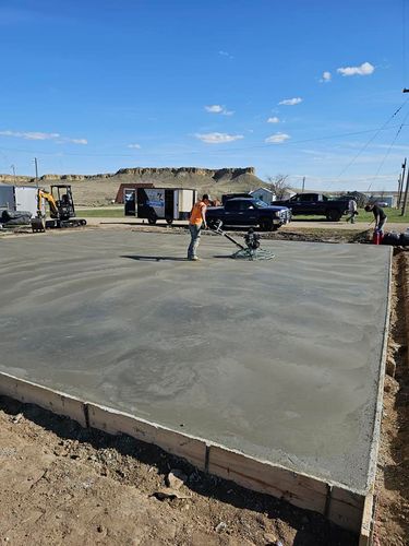 Concrete work for Blue Mountain Construction in Roundup, MT
