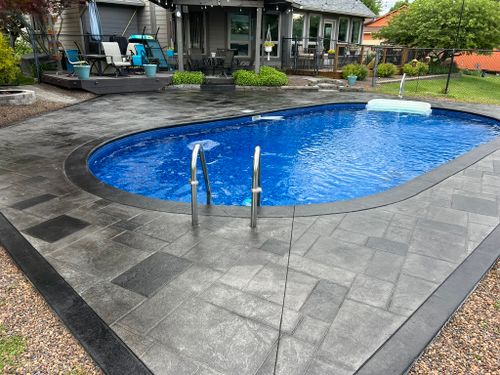 Stamped Concrete for Whitfield Concrete Construction in Solsberry, IN