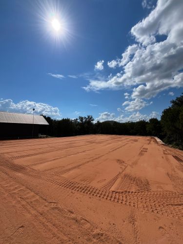 Excavation and site prep for South Prairie Construction in Graham, TX