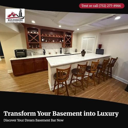 Basement Finishing for Buildsmore Contracting Inc in East Windsor Township, NJ