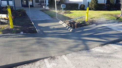 Sidewalk Installation for Concrete Cowboyz in Greenville, NC