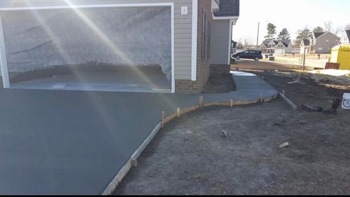 Sidewalk Installation for Concrete Cowboyz in Greenville, NC