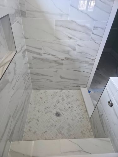 Bathroom Tiling Installation for Novo Tile Co. in Lillington, NC