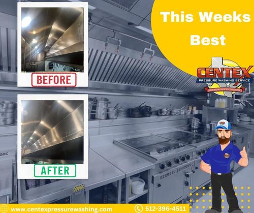 Commercial Kitchen Hood & Exhaust Vent Cleaning for Centex Pressure Washing Service in San Marcos, TX