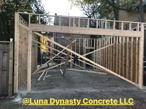 New Garage Build for Luna Dynasty Concrete in Chicago, IL