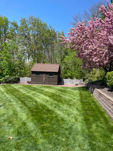 Lawn Aeration and Overseed for Blades of Glory LLC in Cheshire, CT