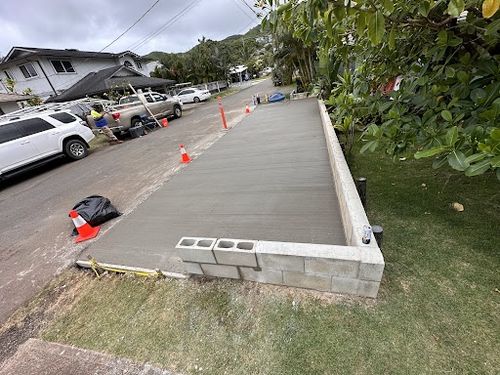 Concrete for Maka’s Akamai Masonry LLC in Kaneohe, HI