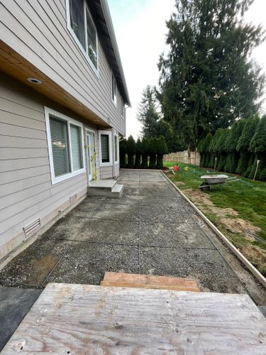 Concrete Slab Construction for MD Construction & Sewer in North Yelm, WA