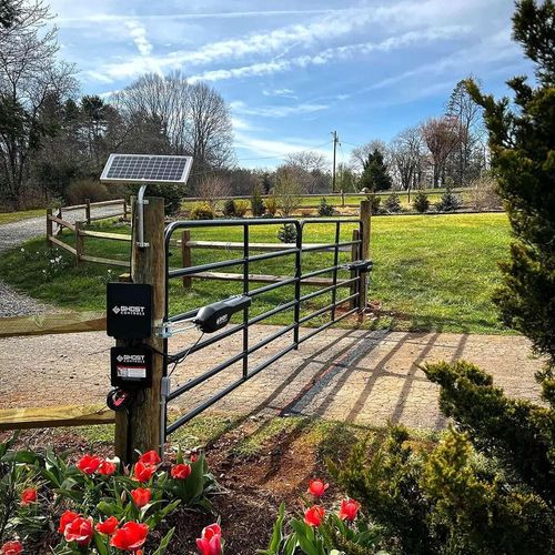Solar Powered Gates for Champs Construction in Dallas, TX