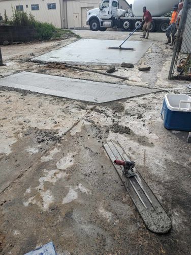 Concrete Slab Construction for Burning it Concrete LLC in Raleigh, NC