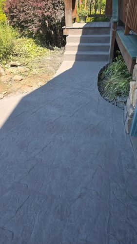 Colored Textured Concrete for J&J Masonry and Concrete in Escanana, MI