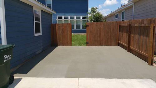 Patio Design & Installation for United Concrete Construction L.L.C in San Marcos, TX