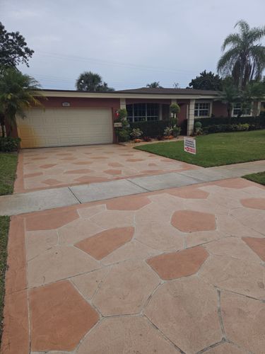 Decorative Concrete Overlay for Beautiful and Affordable Stamped Concrete by Castilla Concrete Finish Design Corp in Sunrise, FL