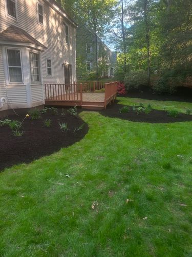 Mulch and Rock Installation for B&L Management LLC in East Windsor, CT